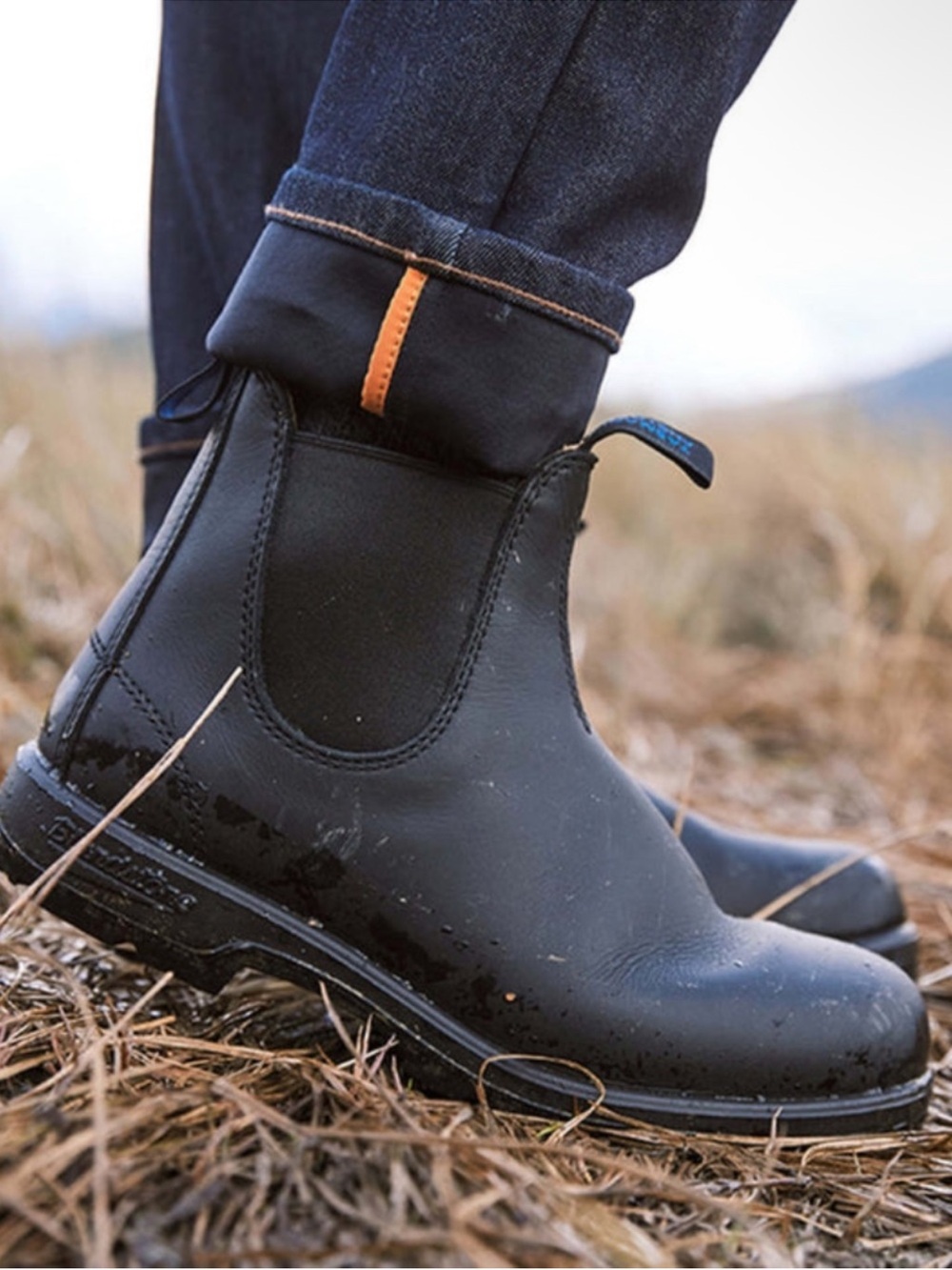 Blundstone Thermal Waterproof Genuine Shearling Lined Chelsea Boots Black